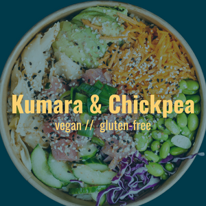 Kumara & Chickpea Vegan Poke Bowl