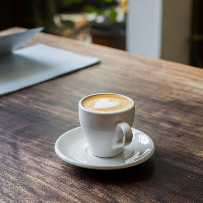 Macchiato Latte. A shot of espresso coffee topped off with foamed milk dashed directly into the cup.